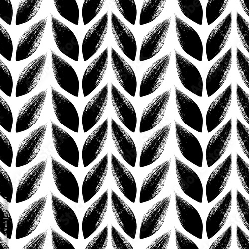 Knitted, tress or wheat ears seamless pattern.