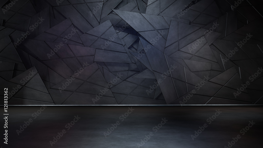 Naklejka premium Space environment, ready for comp of your characters.3D rendering