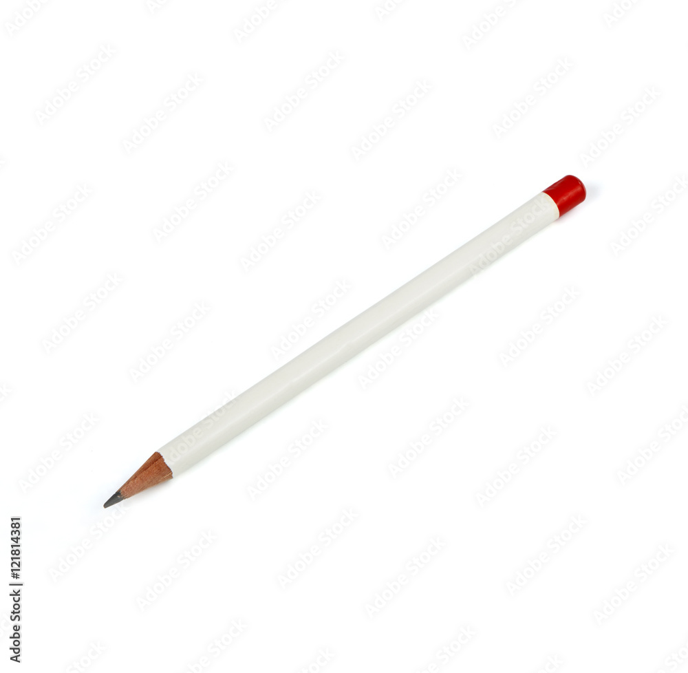White pencil on a white background. White pencil on a white background.