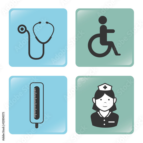 medical healthcare icon set. colorful design. vector illustration