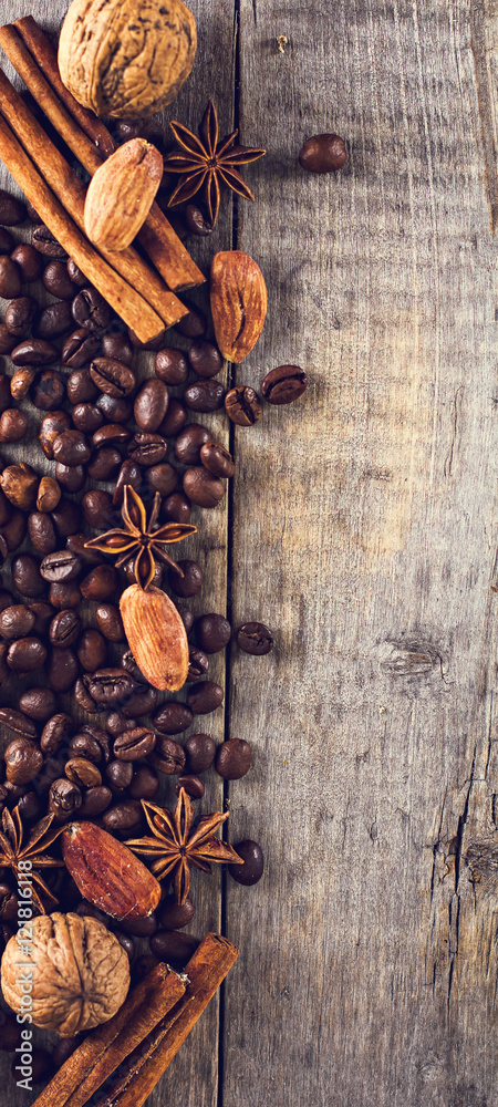 Coffee beans with spices Coffee beans with spices