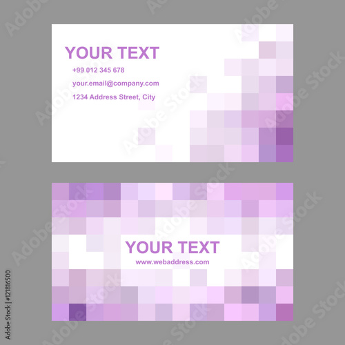 Pink abstract business card template design