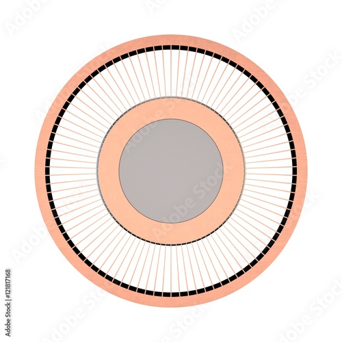 Metal badge in form of circ...