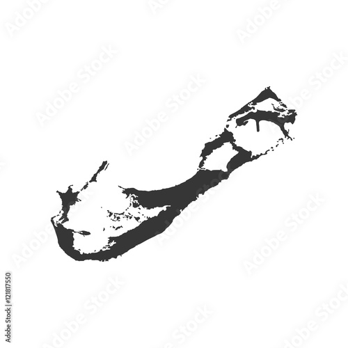 Bermuda map silhouette illustration
