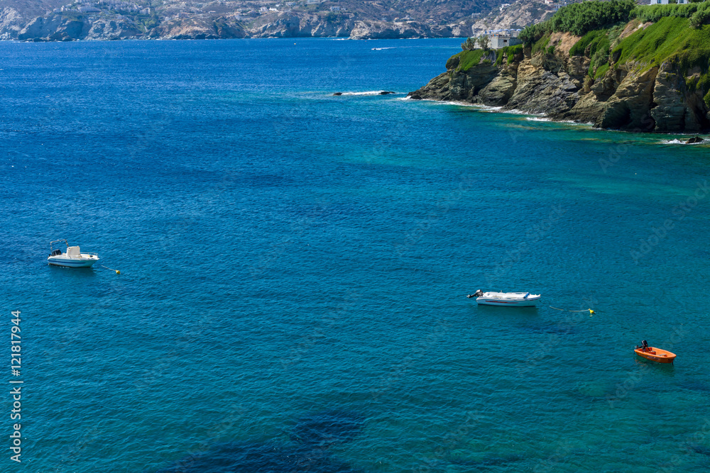 Gentle sea. Agia Pelagia. Crete Island. Greece.
