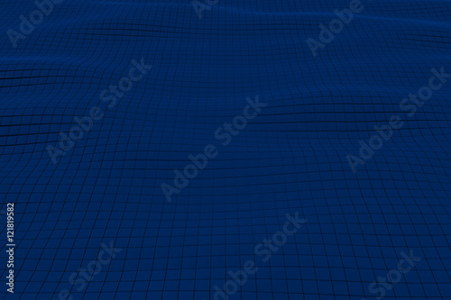 Wavy surface made of cubes, abstract background, 3d render illustration