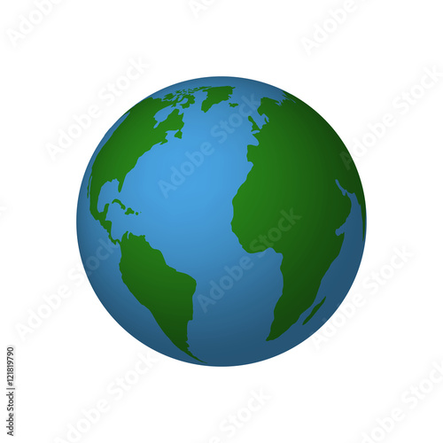 Earth Flat Icon Vector Illustration