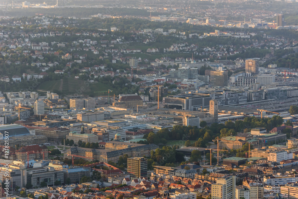 Center of Stuttgart City in Germany - beautiful historical city