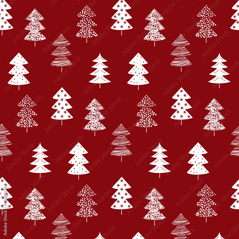 Seamless pattern with christmas trees for your design.