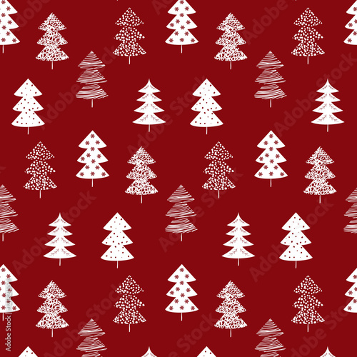 Seamless pattern with christmas trees for your design.