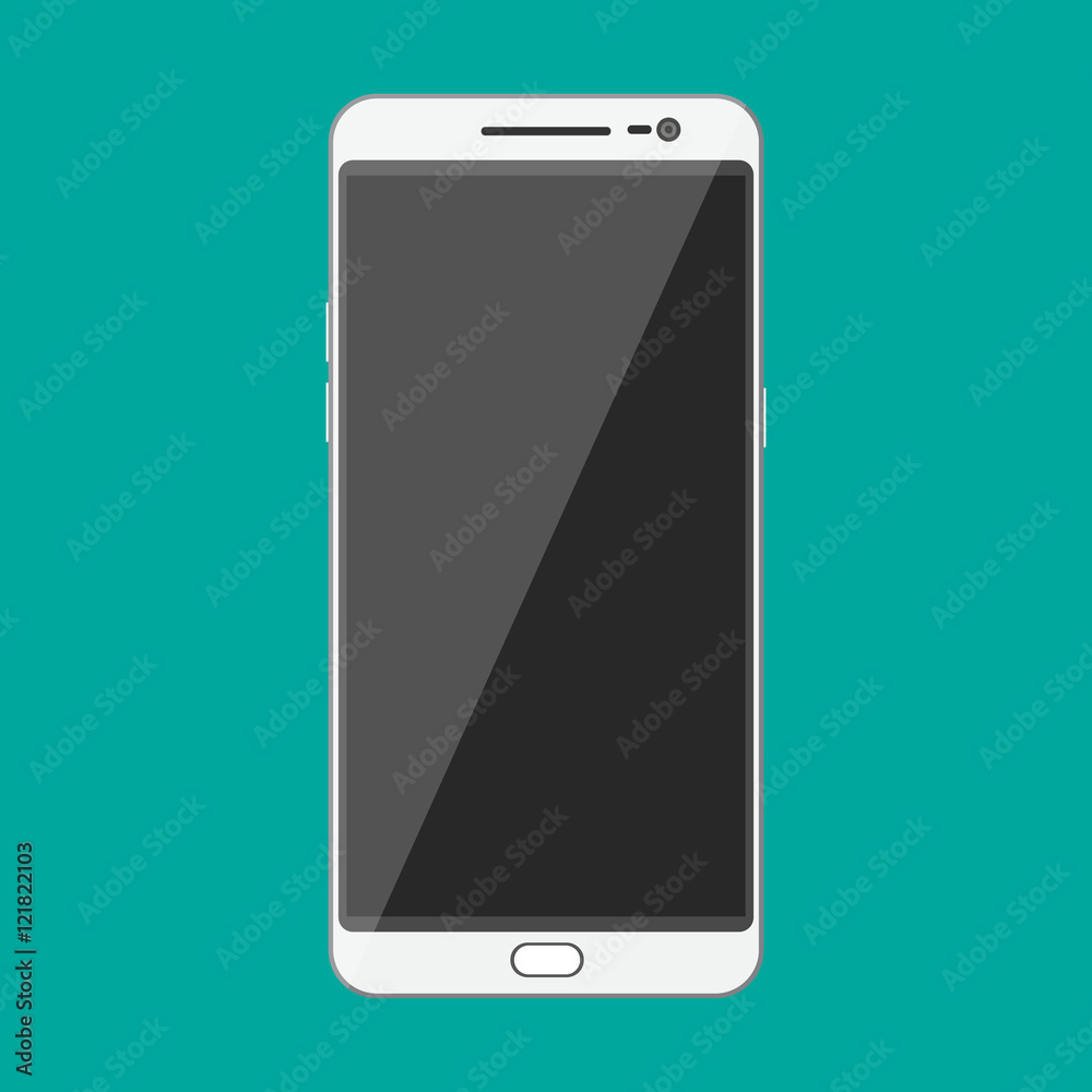 White modern touch screen smartphone White modern touch screen smartphone