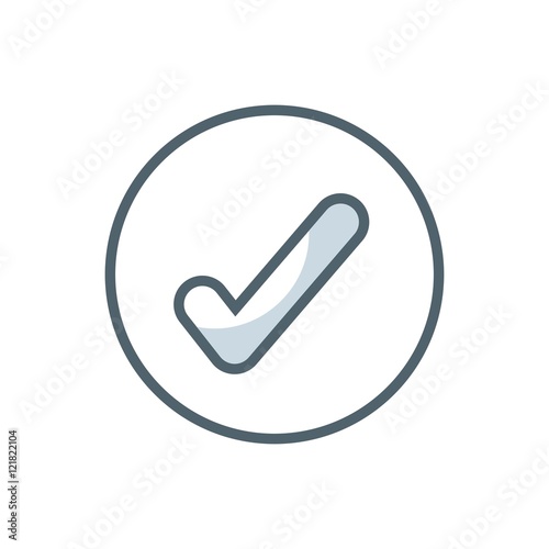 check approved flat icon vector illustration design
