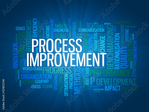 PROCESS IMPROVEMENT Vector Tag Cloud