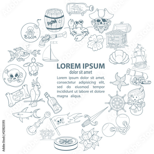 Round composition pirate theme