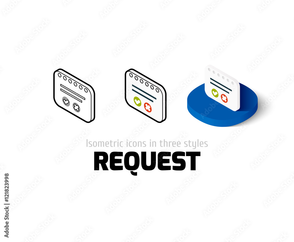 Fototapeta premium Request icon in different style