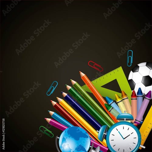 back to school set supplies vector illustration design