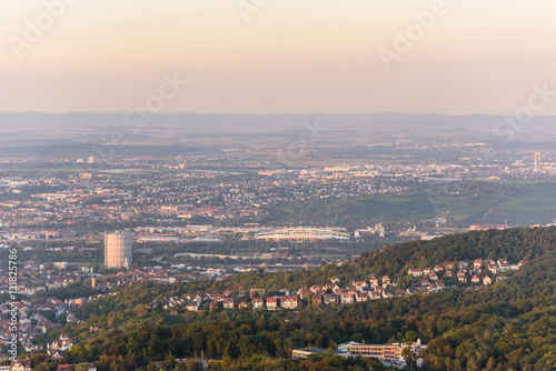 View to Stuttgart city in Germany - beautiful landscape in the summer