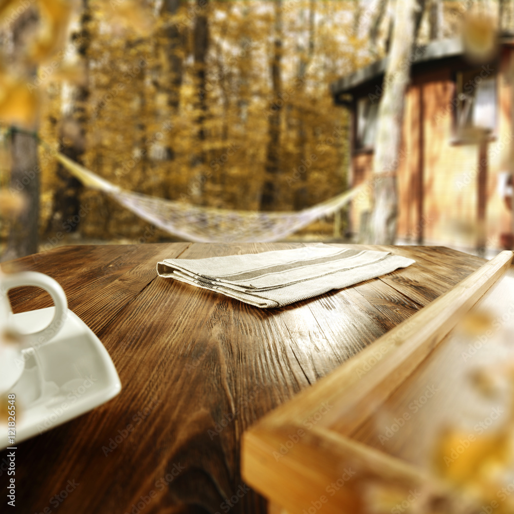 table background of autumn place 