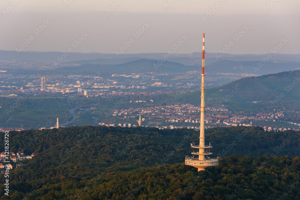 Obraz premium Telecommunication Antenna Tower in Stuttgart, Germany