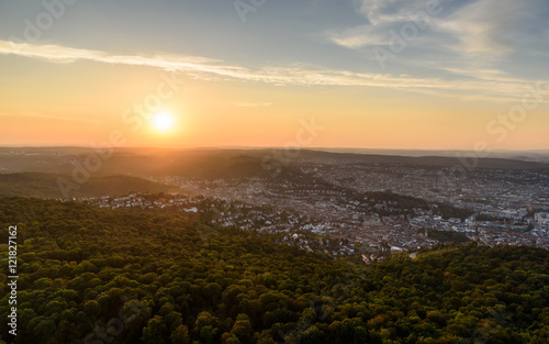 Beautiful Sunset at Stuttgart City, Germany