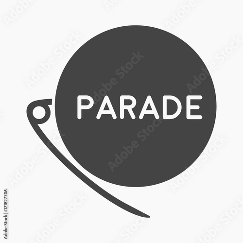 Gay parade icon simple. Single gay icon from the big minority, homosexual black.