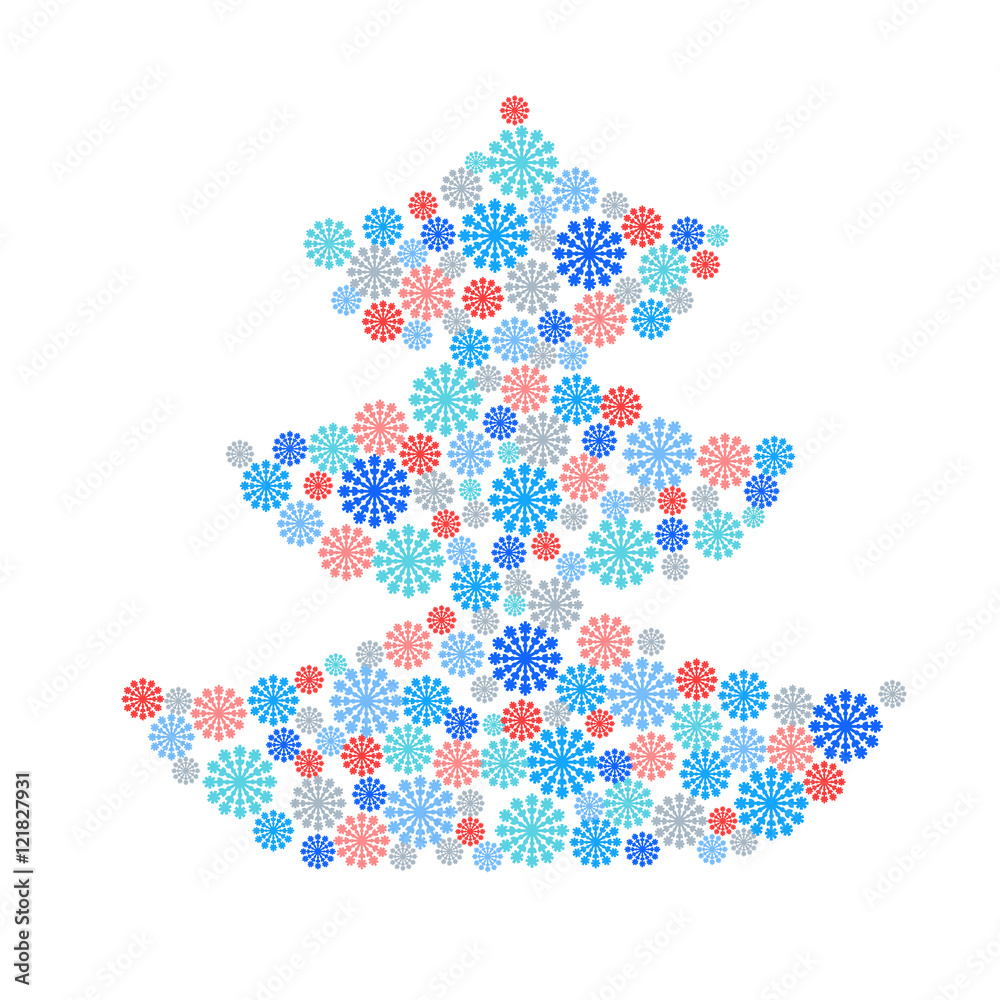Vector illustration Christmas tree