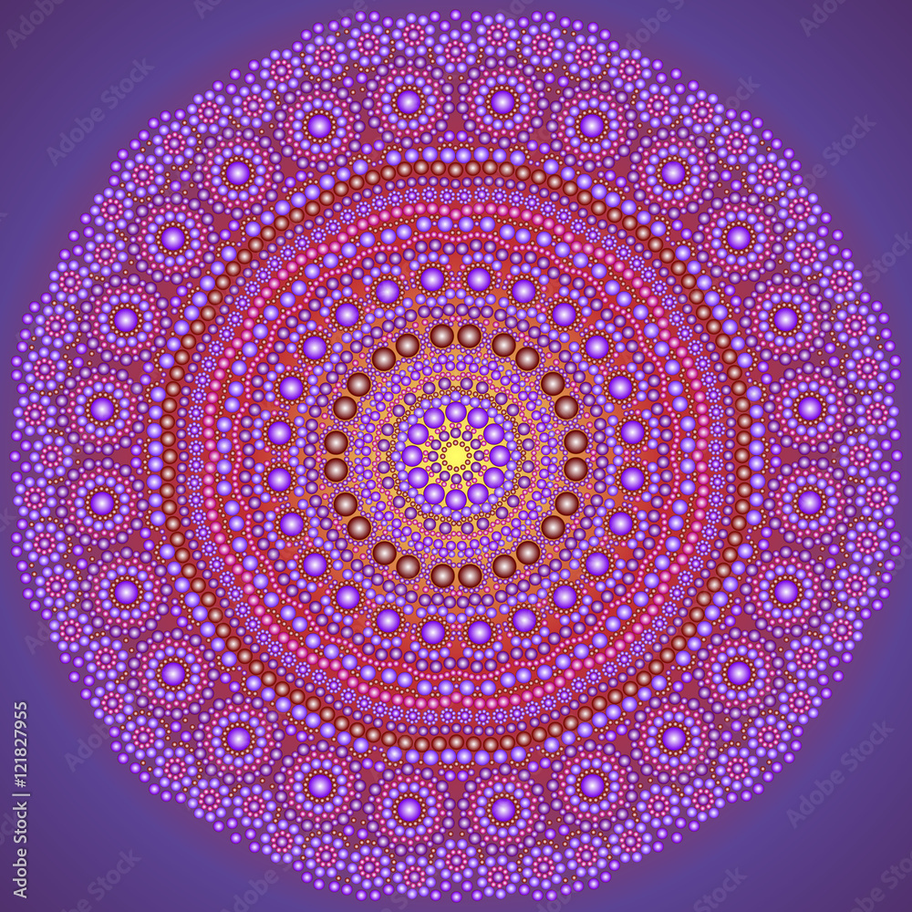 mandala made of small dots Stock Vector | Adobe Stock