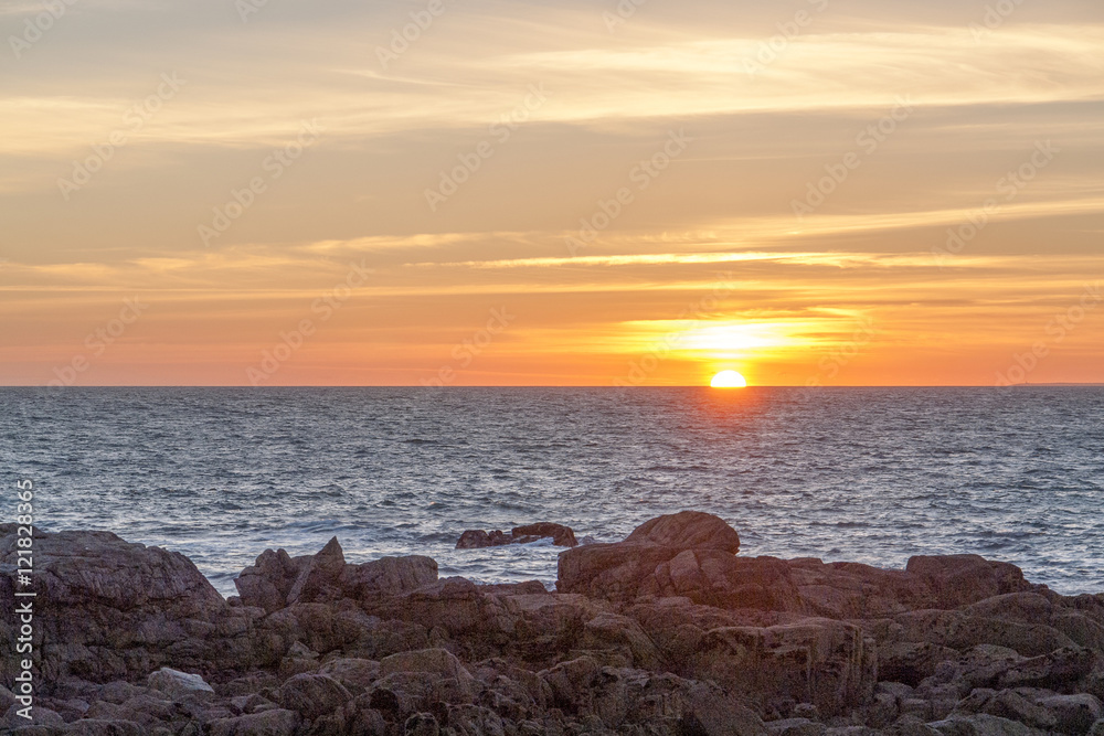 Obraz premium coastal evening in Brittany
