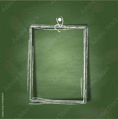 Frame on the board. Vector illustration.
