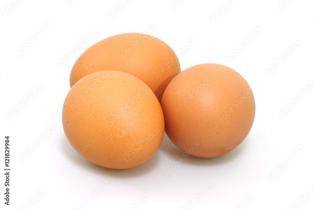 Fresh hen eggs isolated on white background Fresh hen eggs isolated on white background