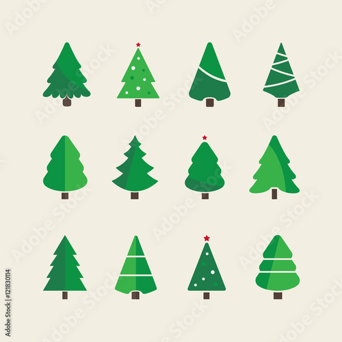 christmas tree set background