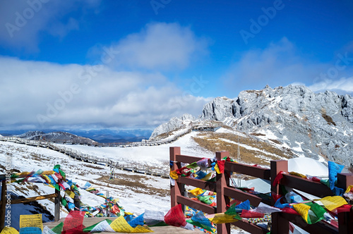 Landscape of Shika Snow Mountain (Blue Moon Valley) located at Shangri-La (Zhongdian), Yunnan, China.