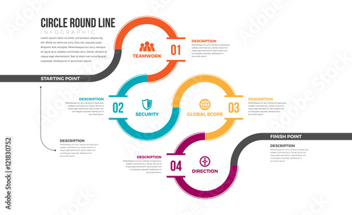 Circle Round Line Infographic