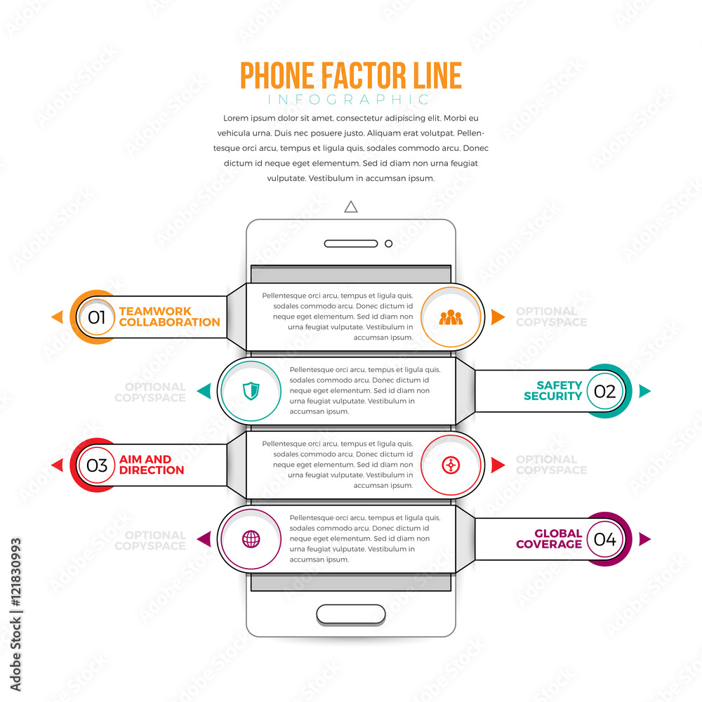 Phone Factor Line Infographic