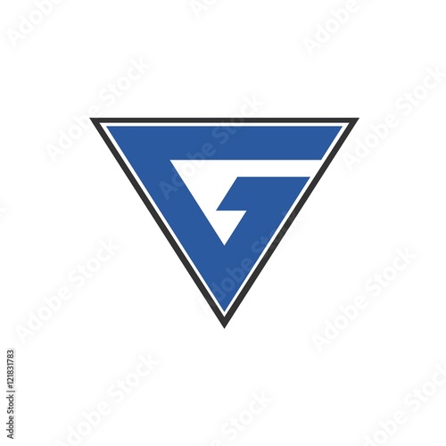 G letter in triangle initial logo design