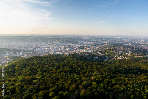 View to Stuttgart city in Germany - beautiful landscape in the summer