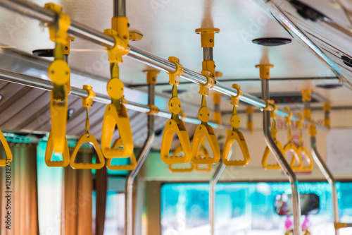 Handles passenger inside a bus.
