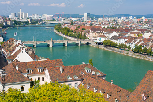 Obraz na płótnie Basel in a summer morning