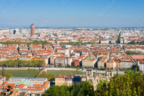 Lyon in a sunny summer day