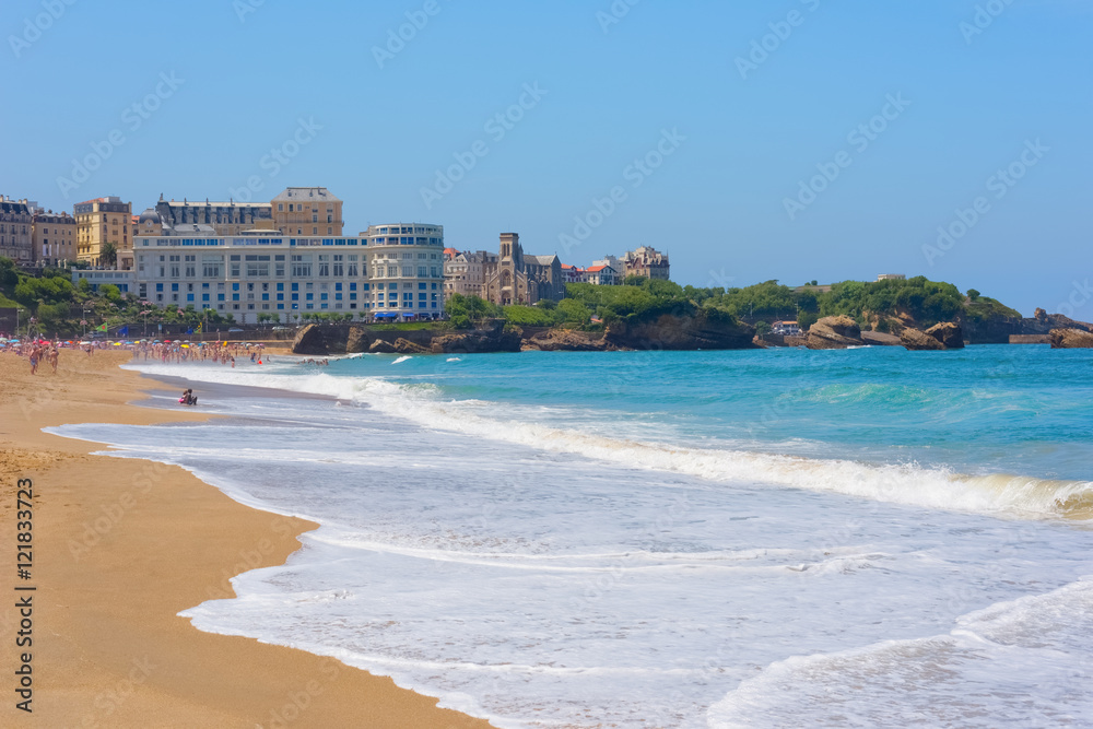 Biarritz in a sunny summer day