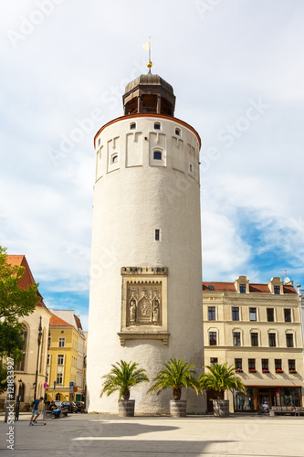 Gorlitz Thick tower (Frauenturm - Dicker Turm) on Marienplatz in Gorlitz, Saxony, Germany
