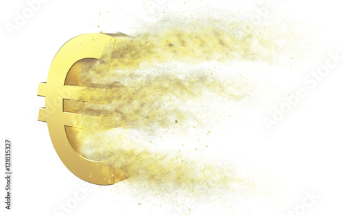 Euro Symbol Disintegrate photo