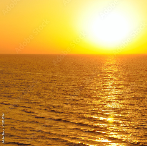 Fantastic sunrise on the ocean