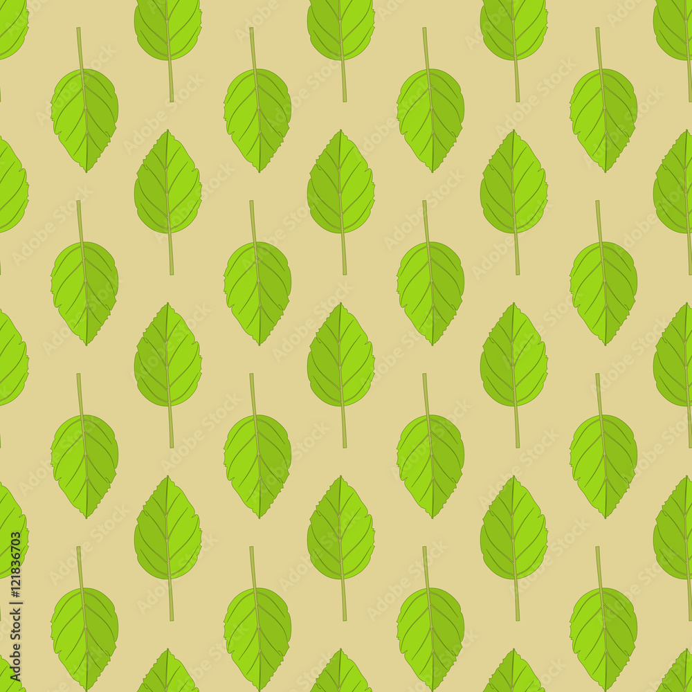 Seamless pattern on leaves theme,plants ,seamless pattern with leaf