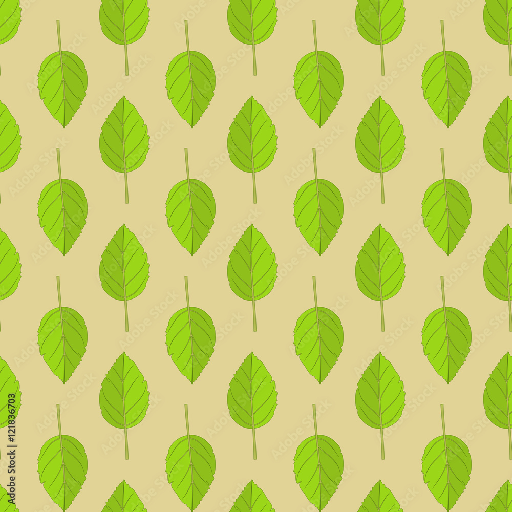 Obraz premium Seamless pattern on leaves theme,plants ,seamless pattern with leaf