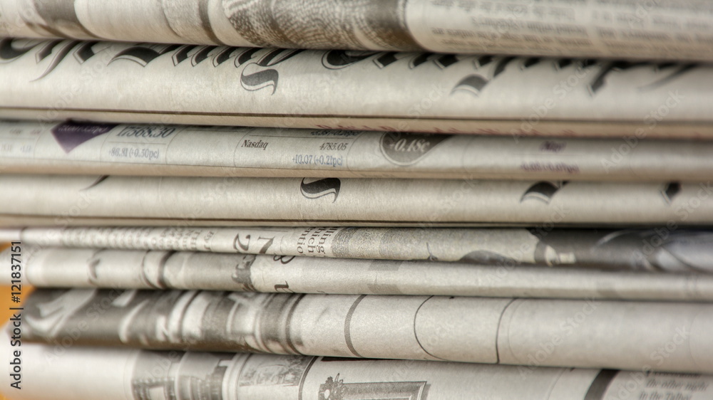 Fototapeta premium pile of newspapers