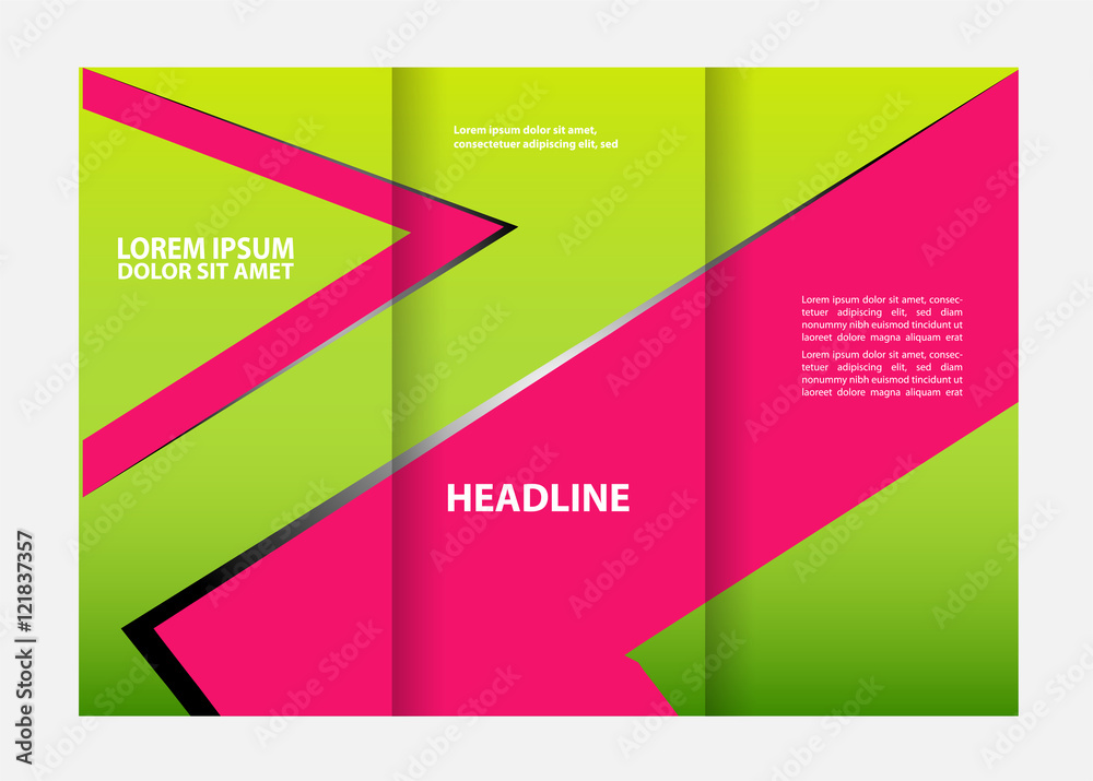 Fototapeta premium brochure design template vector trifold 