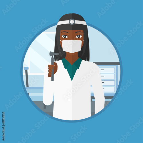 Ear nose throat doctor vector illustration.