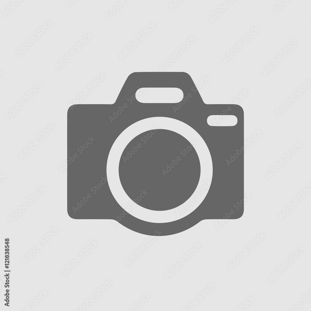 Photo camera vector icon. Simple isolated sign. Picture photo logo vector icon. - obrazy, fototapety, plakaty 
