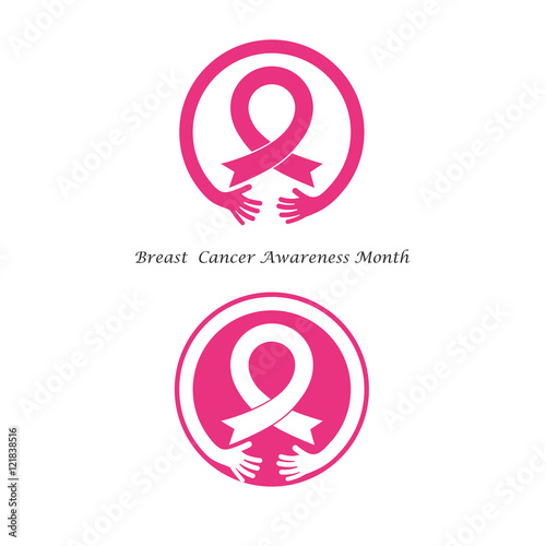 Breast cancer awareness logo design.Breast cancer awareness 